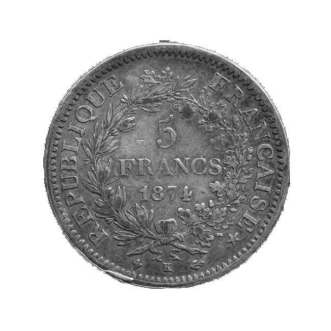 Prix 5 Francs Hercule en Argent (Ecu) — cours or